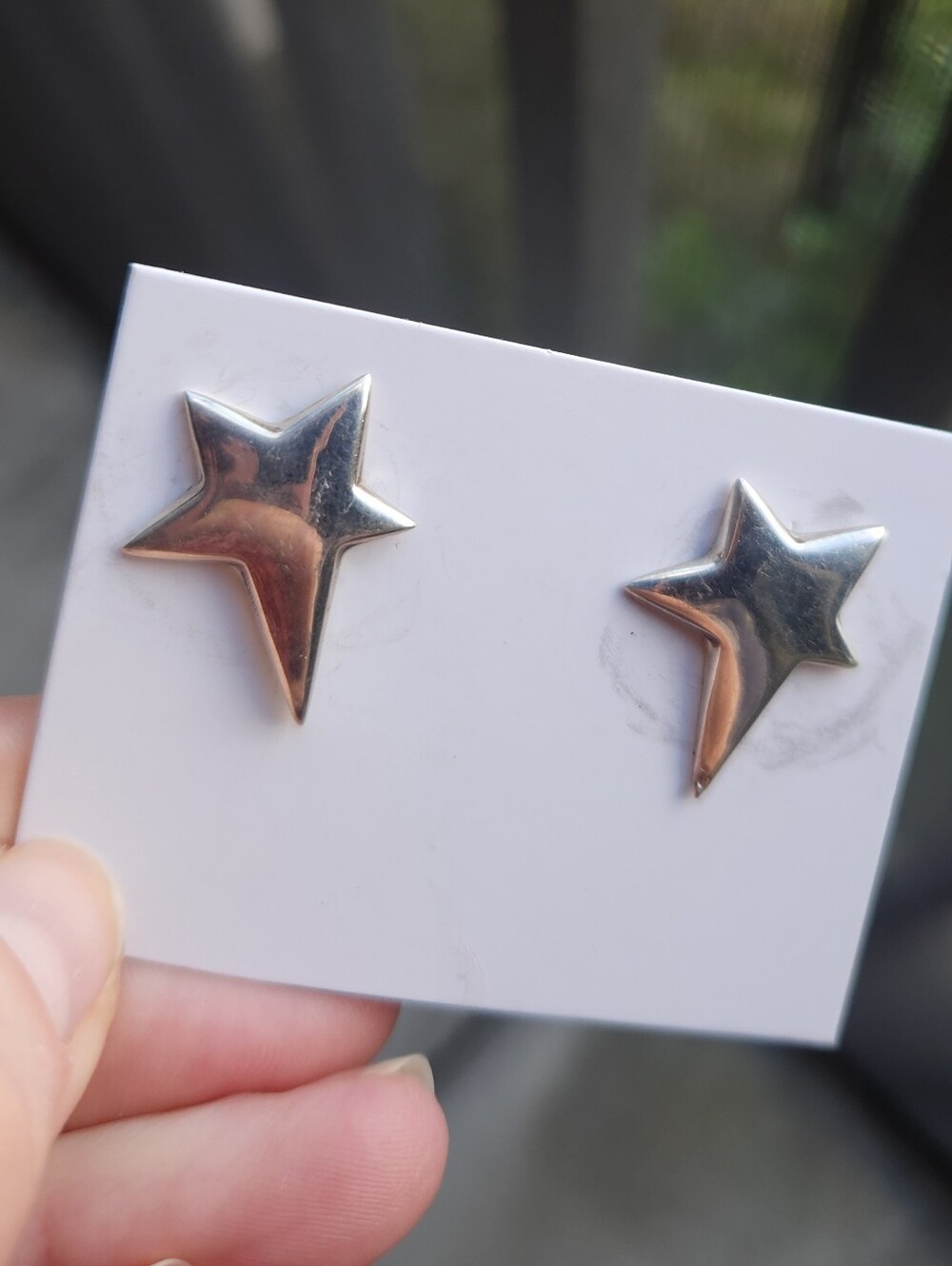 Handmade Sterling Silver 925 Vintage Shooting Star Stud Earrings